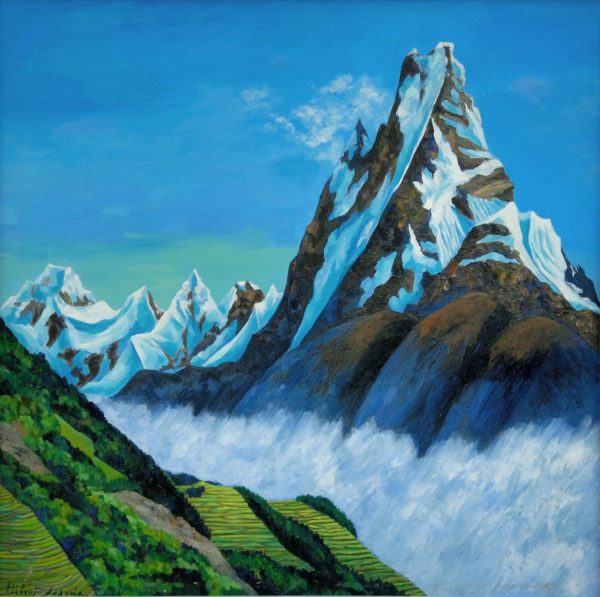 本日大特価‼️美品絵画油絵 人気画家青山誠一風景画北スペインロマネスクの僧院 本日大特価‼️美品絵画油絵 人気画家青山誠一風景画北スペイン