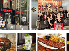 【TGI フライデーズ】 世界初の新デザイン・次世代モデル店舗が日本初上陸！「TGI FRIDAYS神奈川芸術劇場店」 8月8日（金）グランドオープン！ —オープン記念として、初日限定の豪華プレゼント＆限定特典多数— ワタミ株式会社 2025年8月6日 09時40分 1 　TGI Fridays Japan（本社：東京都大田区／以下：TGI フライデーズ）が運営する、世界41カ国・450店舗以上を展開するグローバルブランドのアメリカンカジュアルダイニングチェーン「TGIフライデーズ」は、2025年8月8日（金）11:00、神奈川県横浜市中区山下町の「神奈川芸術劇場」1Fに、新店舗「TGI Fridays 神奈川芸術劇場店」をグランドオープンいたします。 TGI FRIDAYS 神奈川芸術劇場店 4年ぶりとなる新規出店は、フランチャイズ展開拡大を見据えたコンパクトな“未来型フライデーズ” 本店舗は、世界初導入となる次世代デザインを採用した注目のモデル店舗です。店舗規模はコンパクトながらも、テラス20席を備えた開放的な空間で、ペット同伴も可能。今後のフランチャイズ展開に向けた“未来型フライデーズ”として、新しいライフスタイル提案とアメリカン・ダイニング体験を融合させた唯一無二の店舗です。オープンを記念して、8月8日（金）限定で豪華キャンペーンを多数実施します。 “ここでしか手に入らない” 非売品ソースのプレゼントや、対象カクテルの特別価格、バーテンダーのフレアショーなど、初日から五感を刺激するコンテンツで、フライデーズの新章がスタートします。 【オープン記念特典＆イベント一覧】