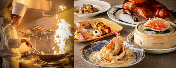 中国料理「彩龍」新料理長 南 暢（みなみ のぶ）が就任　ホテル開業27周年を共に祝う、料理長就任特別メニューを販売 自慢の窯焼き北京ダックや広東式フォーなどこだわりの料理をご提供 横浜ベイシェラトン ホテル＆タワーズ 2025年8月21日 16時00分 2 香港伝統の技と南料理長の感性が織りなす北京ダックや、伊勢海老の逸品を堪能できる、就任記念コース 横浜ベイシェラトン ホテル＆タワーズは、2025年9月24日（水）に開業27周年を迎えます。 中国料理「彩龍」(3F)では新料理長として南 暢（みなみ のぶ）が就任いたします。これを記念し、 特別なディナーコースやこだわりの単品メニューを期間限定で販売いたします。 伝統を重んじながらも時代の感性を取り入れ、本場で習得した華麗な技や食材選びを大切に作り上げる広東料理を、ホテルならではの上質なおもてなしでご提供する中国料理「彩龍」。1998年のホテル開業と同時に入社以来、27年にわたり「彩龍」一筋に経験を積み重ねてきた南が、ホテル開業27周年という節目に、新たな時代を切り開く新料理長として就任いたしました。南が手掛ける就任記念ディナーコースでは、専用窯で焼き上げる「北京ダック」をワゴンで切り分け、皮だけでなく肉も味わえる香港伝統のスタイルでご提供。強火で皮を香ばしく、弱火でじっくりと火を通すことで、皮はパリパリ、肉はしっとりとジューシーに仕上げます。9月はホテル開業月限定特典として、北京ダックをお好きなだけ追加ご注文いただけます。また、三崎漁港直送の旬の魚は、広東料理伝統の熟成魚醤ソースを使い、ふんわりとした食感と香り豊かな味わいを実現。さらに、「伊勢海老の濃厚スープ仕立て 伊府麺添え」は、ぷりぷりの伊勢海老にコク深いソースを絡め、仕上げには中国五大麺の一つ「伊府麺（いーふうめん）」と合わせて余すことなくお楽しみいただけます。また、南が本場香港に何度も足を運び、生み出したシグネチャー料理「広東式フォー 海鮮と八ヶ岳麦芽赤鶏濃厚スープ」は、山梨県・八ヶ岳中村農場の「八ヶ岳麦芽赤鶏」を贅沢に使用した濃厚な鶏出汁に、もっちりとした国産米粉の平打ち麺が絡む逸品。こちらは単品またはセットメニューでもご注文いただけます。 旬を大切にした素材の旨味を最大限に引き出す調理方法を使い分け、食材の美味しさをダイナミックに表現した新調理長 南のお料理をぜひこの機会にご賞味ください。開業27周年を迎えるホテルに、新たな息吹を吹き込む本格中国料理「彩龍」で、皆さまのお越しを心よりお待ちしております。 【中国料理「彩龍」南料理長就任特別コース　概要】 少人数からご利用いただける個室も完備した中国料理「彩龍」（3F） ■期間：9月1日（月）～10月31日（金） ■営業時間： ランチタイム　月～金 11:30-15:30(最終入店14:30) 土日祝 11:30-16:00(最終入店15:00) ディナータイム　月～土 17:30-22:00(最終入店21:00) 日祝 17:30-21:00(最終入店20:00) ■料金：南料理長就任特別コース　13,000円