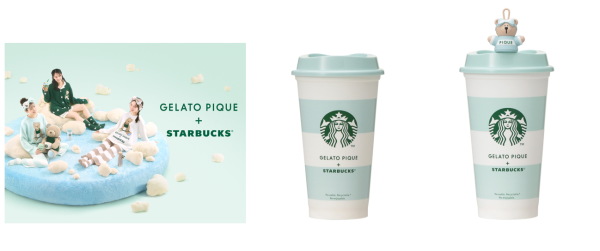 GELATO PIQUE + STARBUCKS®“ふわふわ、もこもこ！とびきりスイートなパジャマパーティー”をテーマに『ピケ モコ ブーケ & ティー ラテ』などが9月29日（月）より発売 ー全25型のコラボレーションアイテムを展開ー スターバックスコーヒージャパン株式会社 2025年9月22日 10時00分 1 ※画像はイメージです。 スターバックス コーヒー ジャパン 株式会社［本社所在地：東京都品川区、代表取締役最高経営責任者（CEO）：森井久恵］は、ルームウェアブランド「gelato pique（ジェラート ピケ）」とのコラボレーションを2025年9月29日（月）より展開します。スターバックス公式オンラインストアでの全25型（51アイテム）※１の販売に加え、ピケベアチョコレートをトッピングしたスペシャルビバレッジ『ピケ モコ ブーケ & ティー ラテ』を全国のスターバックス店舗（一部店舗を除く）にて同日より発売。また、スターバックス コーヒー渋谷cocoti店では、9月25日（木）から “ふわふわ、もこもこ！とびきりスイートなパジャマパーティー”の世界観をひと足早く体験できるフォトスポットとコラボレーションアイテムの展示、コラボレーションビバレッジ『ピケ モコ ブーケ & ティー ラテ』の先行販売※２を行います。 ※１デジタルアイテムも含みます。　※２スターバックス　コーヒー　渋谷cocoti店の先行販売では『ピケ モコ ブーケ & ティー ラテ』以外の商品の販売はございません。 ■スターバックスとジェラート ピケが贈る、とっておきのひととき スターバックスとジェラート ピケによる初のコラボレーションは、忙しい毎日の中で心をほどく“ごほうび時間”を届けたいという想いから生まれました。スターバックスが大切にしてきた「お客様のライフスタイルに寄り添うひととき」と、ジェラート ピケが掲げる「大人のデザート」というコンセプト。その両ブランドの想いが重なり、今秋は“とびきりスイートなパジャマパーティー”をテーマに、ビバレッジやグッズを通じて特別な時間をお届けします。 ■ふわふわ、もこもこなブルーの見た目がスイート！“大人のデザート”からインスパイアされた、アールグレイの上品な味わいの『ピケ モコ ブーケ & ティー ラテ』 ジェラート ピケのブランドコンセプトである「大人のデザート」から着想を得た、華やかな一杯。上品なアールグレイの香りにフルーティーな甘さが重なる、こころ華やぐティー ラテ。ふわふわなブルーのアールグレイフレーバームースの上に、ルームウェアのもこもこな素材感をイメージしたスポンジケーキクラムと、やさしい甘さのピケベアチョコレートをトッピング。“ふわふわ、もこもこ”な見た目と華やかな味わいで、まるでパジャマパーティーのように心を弾ませてくれる、見た目にも愛らしい特別なビバレッジです。 ◆商品名・価格（表示価格は税込の総額表示となります）: 『ピケ モコ ブーケ & ティー ラテ』（Iced）　Tallサイズのみ ＜お持ち帰りの場合＞678円　＜店内ご利用の場合＞690円 ◆取り扱い店舗：全国のスターバックス店舗（一部店舗を除く） ◆販売期間：2025年9月29日（月）～　※一時的な欠品または早期に販売終了する場合がございます。